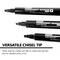 BAZIC Chisel Tip Jumbo Black Permanent Marker (3/Pack)